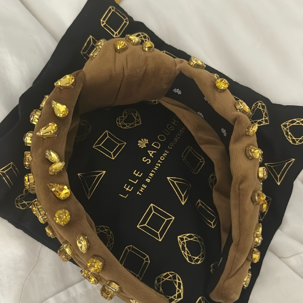 Lele Sadoughi Birthstone Collection embellished headband
